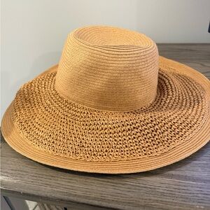 J. Crew Raffia Wide-Brim Sun Hat in Tan